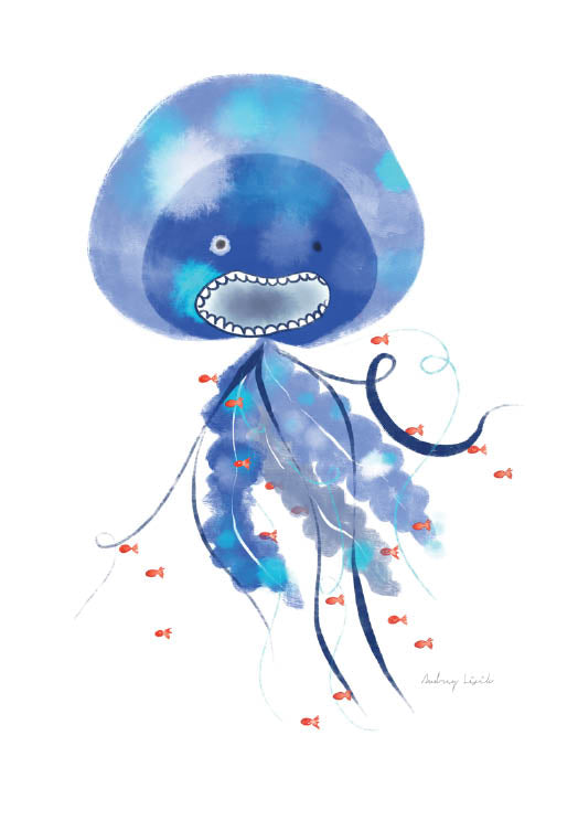 Sea Creatures Have Friends, The Jelly Fish - StohneIllustration