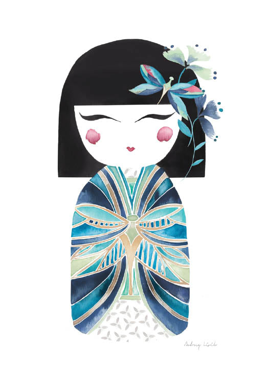 Kimmi Doll, Blue - StohneIllustration